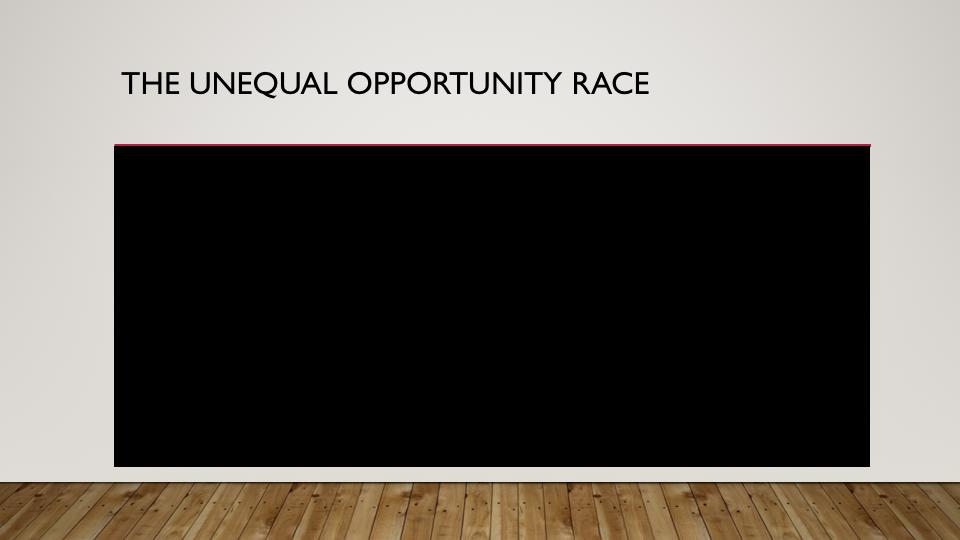 NOTES Short aninmated video the Unequal Opportunity Race by the African American Policy Forum, showing metaphors for obstacles to equality which affirmative action tries to alleviate.