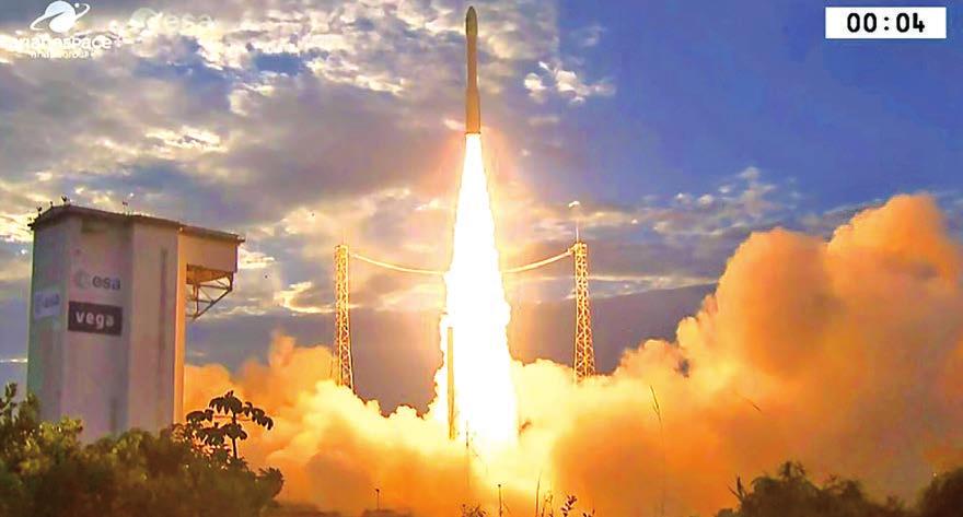SCIENCE & TECHNOLOGY 15 European wind survey satellite launched from French Guyana The launch of the Aeolus satellite -- named after the guardian of wind in Greek mythology -- took place at 2120 GMT