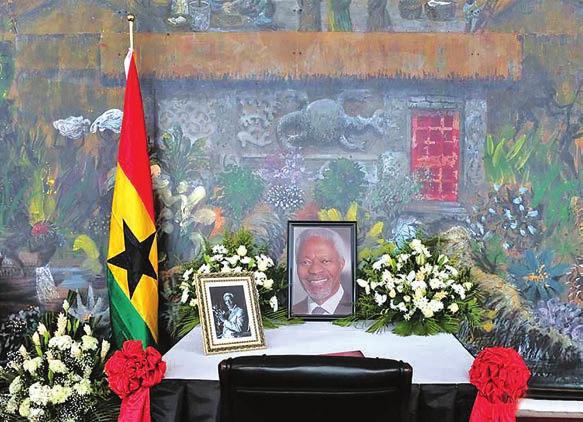 10 WORLD Ghana opens book of condolence in honor of Kofi Annan ACCRA People from all walks of life have been trooping to the Accra International Conference Center (AICC) to sign the book of