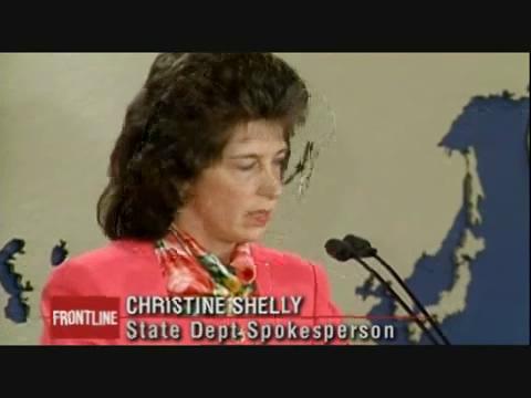 April 28 State Department spokeswoman Christine Shelley is asked whether what is