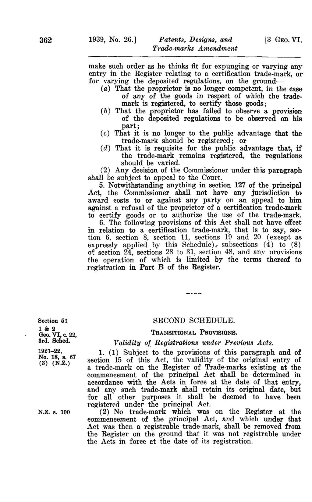 362 1939, No. 26.] Patents, Designs, and [3 GEO. VI.