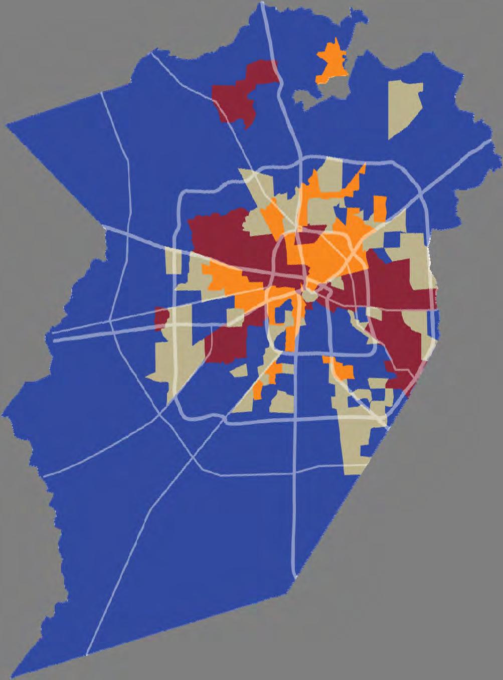 The ethnic distribution across Harris County Anglo majority Black majority Latino majority No majority 1990 13 Source: Outreach Strategists,