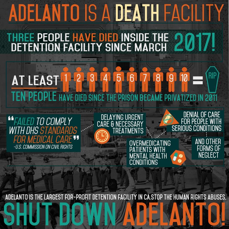 Adelanto Detention Center Osmar: On March 22 nd, Osmar Epifanio Gonzalez-Gadba, was was found hanging in his cell by Adelanto personnel.