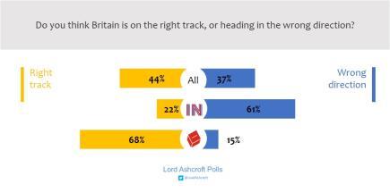 Conservative Leave were the most optimistic of all, with 84% saying the economy would do well over the next twelve months.