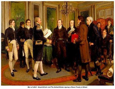 December 1814 peace treaty was signed.