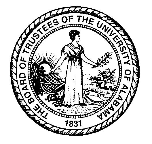 The official institutional seal to be used by the campuses shall be the same as the official corporate seal, except that the words "THE BOARD OF TRUSTEES OF" shall be deleted, as shown below, and