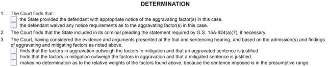 Aggravating and mitigating factors 36-53 months, Active, in the custody of DAC. 17-30 months, Active, in the custody of DAC. Exercise 5.