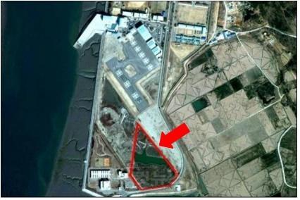 Pic. 1 Sattelite picture of the location of the RRC (The sewage plant in the left and helicopter site on the top) The RRC program is focused on the easier control and separate them from Korean