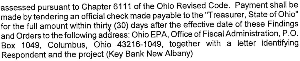 . VI. / Page 3 assessed pursuant to Chapter 6111 of the Ohio Revised Code.