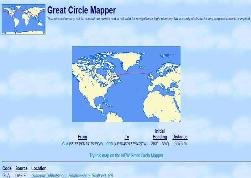 In order to get a linear distance from your immigrant country to the U.S., go to Great Circle link. This will map a great circle distance for you.