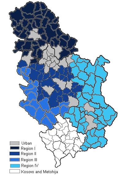 Figure 5.4 Four types of rural areas in Serbia (Source: Adjusted from Bogdanov et al., 2008) 5.3. Conclusion Serbia has a history of wars and political conflict, still reflected in the society today.