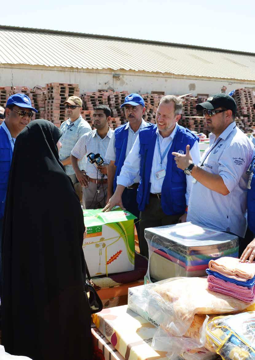 IOM Iraq Chief of Mission Thomas Lothar Weiss and staff learn about