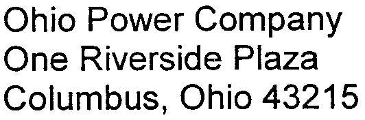 OHIO E.P.A. BEFORE THE OEC 22 200~ OHIO ENVIRONMENTAL PROTECTION AG~~RrED [)jriec10r's JOURNAl In the Matter of: One Riverside Plaza Columbus, Ohio 43215 ~,~ i;'j; &-,.