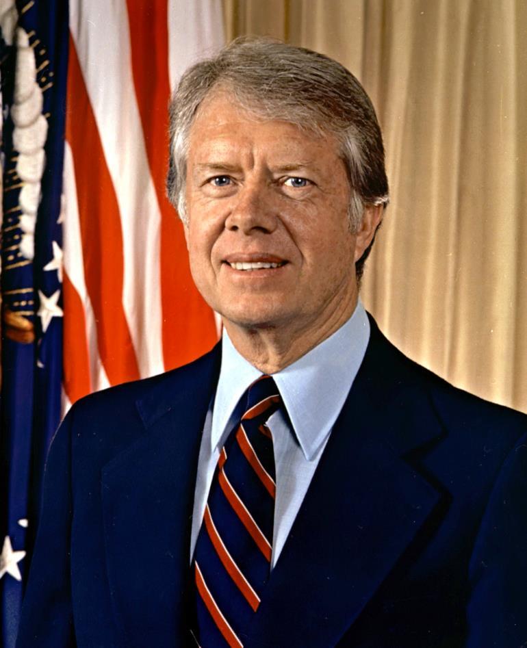 PRESIDENT JIMMY CARTER - #39 In 1976 Georgia Democratic Governor Jimmy Carter beat Ford for the presidency.