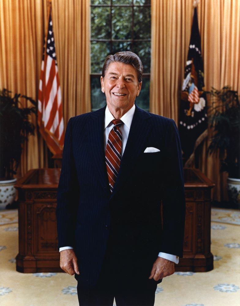 PRESIDENT RONALD REAGAN - #40 Ronald Reagan, former governor of California elected President in 1980.