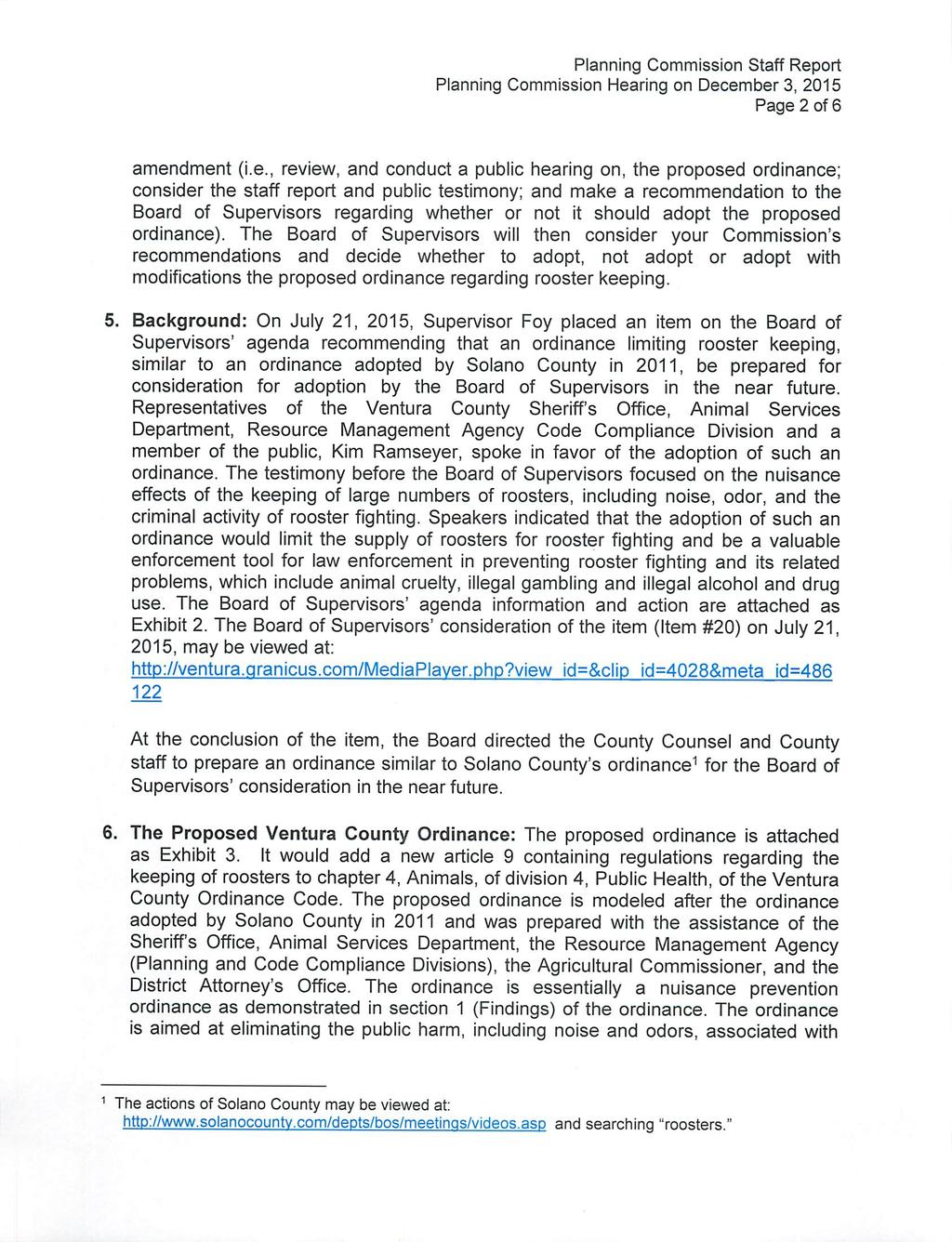 Planning Commission Staff Report Planning Commission Hearing on December 3, 2015 Page 2 of 6 Planning Commission Staff Report Planning Commission Hearing on December 3, 2015 Page 2 of 6 amendment (i.