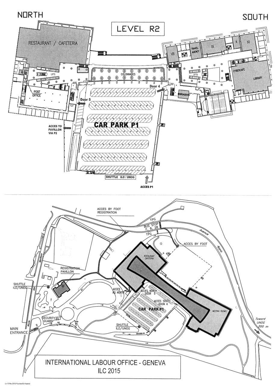 Map of the ILO building and park