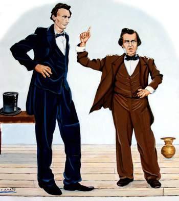 As the debates continued, Lincoln devised a way to politically hurt Douglas within his own party. Abraham Lincoln and Stephen A.