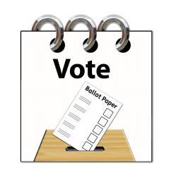 You should bring ID with you to the polling station as you may be asked for it. You will get a piece of paper called a ballot paper.