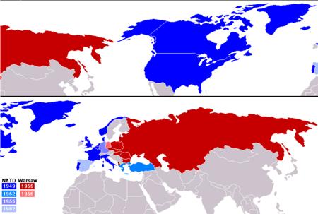 C. NATO vs. WARSAW PACT 1. North Atlantic Treaty Organization: defense alliance among U.S. and Europe against the Soviet Union.