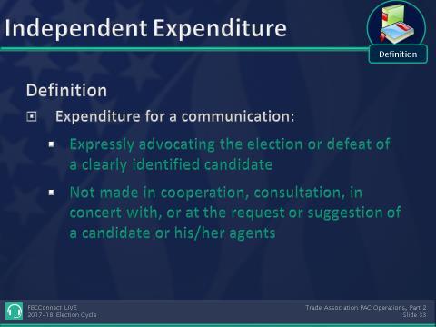 D. Definition: Independent Expenditure 1.