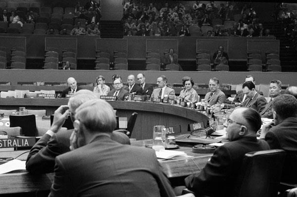 26 May 1959 First Session of the Legal Subcommittee. United Nations, New York.