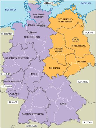 The Problem of Germany Divided Germany (1949) USSR formed East