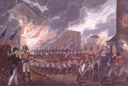 Britain Burns Washington DC Napoleon was defeated in Russia then forced into exile Britain