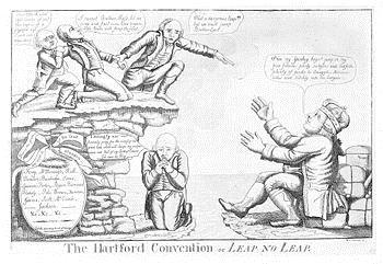 Hartford Convention 5 New England states proposed if federal government behaved unconstitutionally,