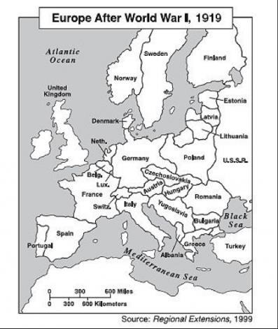 winning Allied Powers were granted this right. The Austro-Hungarian and Ottoman empires were broken up. Germany lost territory in Europe and overseas. Poland was created.
