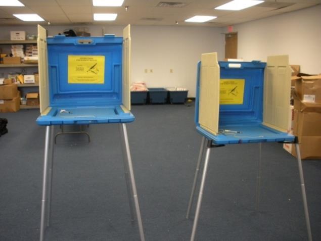 Extender #9 Voting Booths Set up