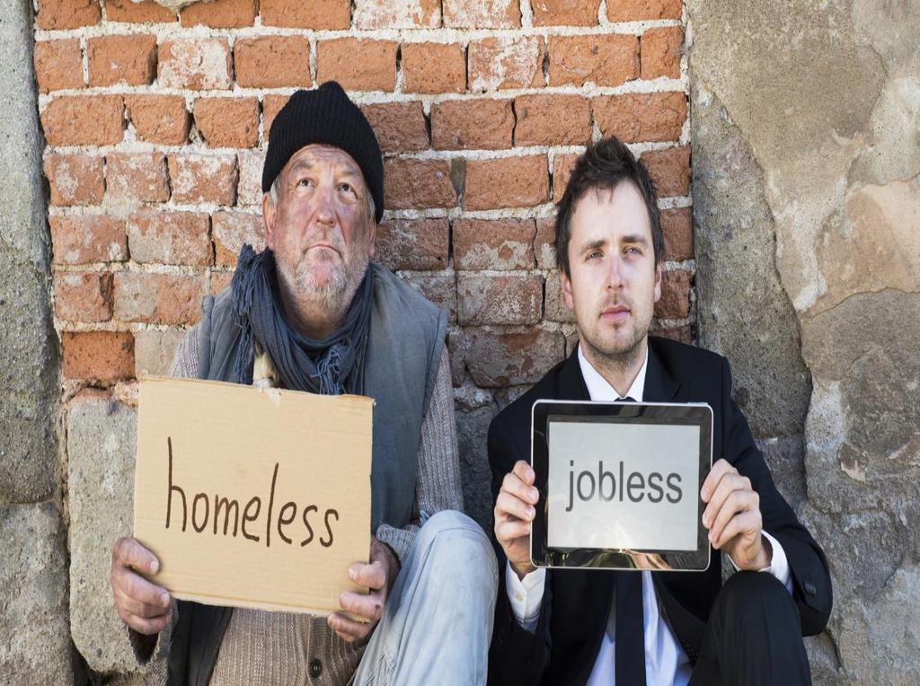 Homeless people. The Perceived Faces of Poverty The unemployed. Foodbank recipients. Minorities. Immigrants. High school dropouts. Disabled people. Single mothers.