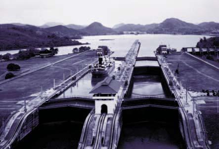 Page 3 of 7 Science THE PANAMA CANAL Locks are used to raise and lower ships a total of 170 feet during the 51-mile trip through the Panama Canal.