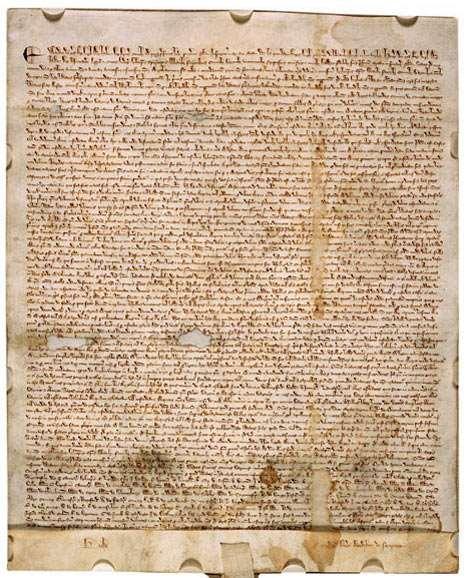 Statute Law Because the king ultimately claimed all the land, he considered himself above the law. This was tolerated until 1215, when King John was forced by the nobles to sign the Magna Carta.