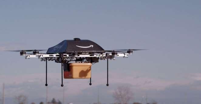 Amazon's drone delivery unveiled Retail giant Amazon takes delivery to the next level by using