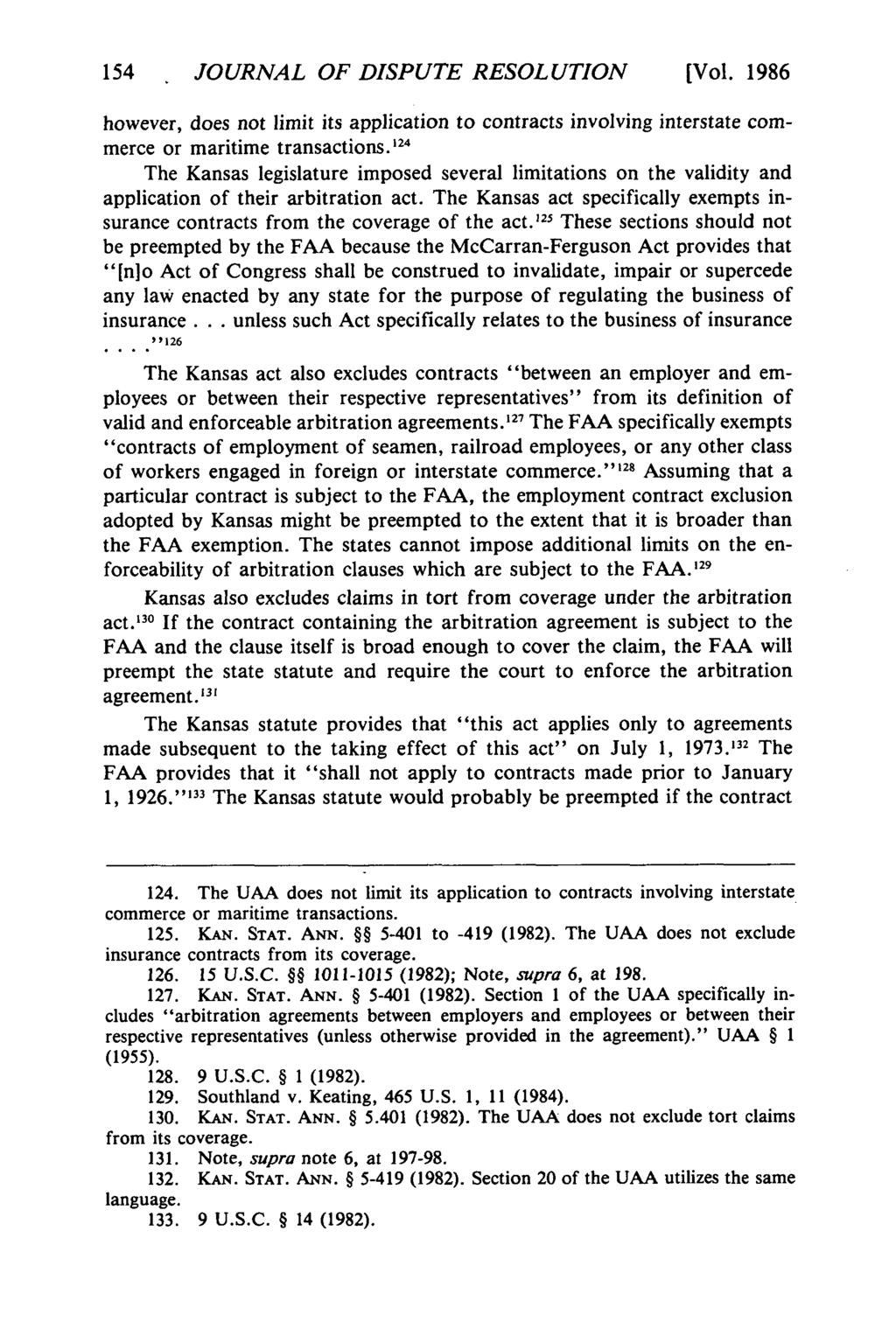 Journal of Dispute Resolution, Vol. 1986, Iss. [1986], Art. 12 JOURNAL OF DISPUTE RESOLUTION [Vol.
