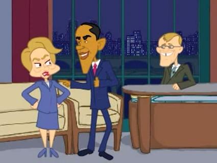 Snide TV produced a funny political cartoon during the Presidential Primary Election of 2008.