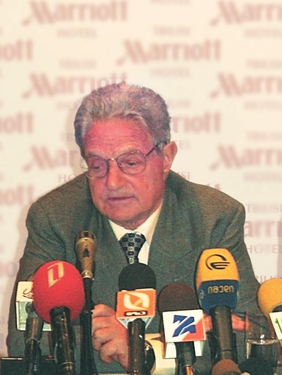 George Soros visited Tbilisi, Georgia on May 29-31, 2005 to celebrate the tenth anniversary of the Open Society - Georgia Foundation (OSGF), meet with President Mikheil Saakashvili and other