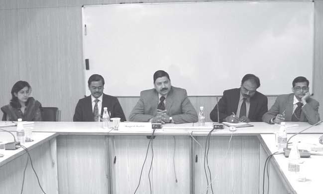 (From R-L): Mr. Anant Swarup, Department of Commerce; Dr. Ram Upendra Das; Dr. Nagesh Kumar; Mr. P.K. Dash, Joint Secretary Department of Commerce; and Ms.