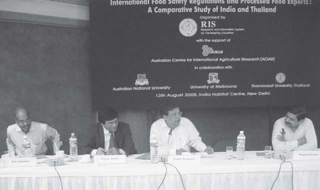 (From right) Dr. Nagesh Kumar; Mr. Prabir Sengupta; Dr. Rajesh Mehta; and Dr. R.G.