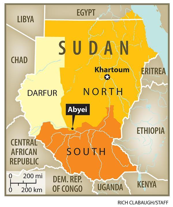 Abyei: Abyei state is a region on the borders of the war- torn countries of Sudan and South Sudan, which s status remains a mystery until today due to the fact that Sudan and South Sudan could not