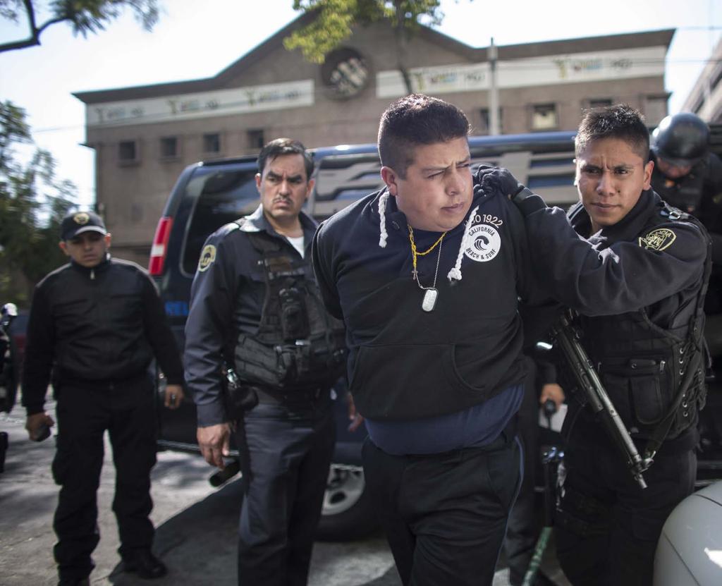GETTY IMAGES Arrests of police officers and other officials are a disconcertingly common sight in Mexico.