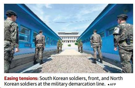 Korea summit North Korea s leader Kim Jong un and the South s president Moon Jae in will