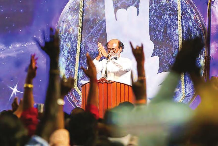 14 social Tamil film star Rajinikanth to enter politics in India s Detroit NEW DELHI A big star of India s Tamil-language movies, Rajinikanth, said on Sunday he is launching a political party, adding