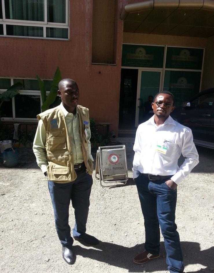 Addis Ababa  Robert Baluku (right) at