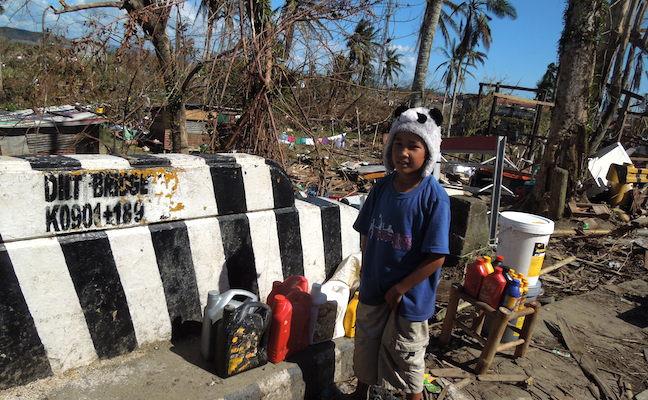 OUR RESPONSE Photo taken by our partner ICAN, in Tacloban, Philippines. Nov. 17th.