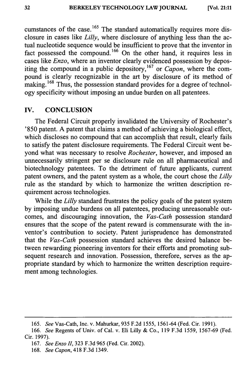 BERKELEY TECHNOLOGY LAW JOURNAL [Vol. 21:11 cumstances of the case.