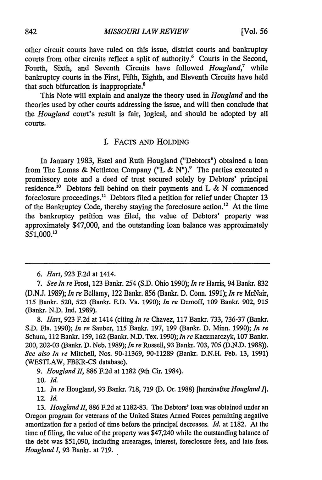 Missouri Law Review, Vol. 56, Iss. 3 [1991], Art. 12 MISSOURI LAW REVIEW [Vol.