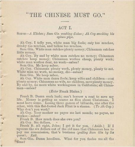 Directions for Completion Read through Documents A, B, C, and D. For each document, write any evidences you find for what led to the Chinese Exclusion Act.