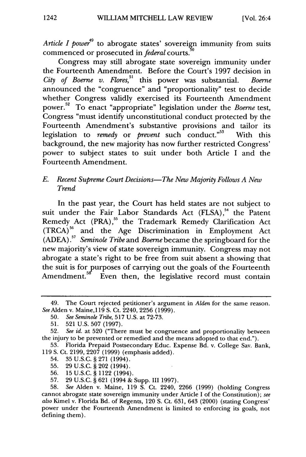 1242 William WILLIAM Mitchell Law MITCHELL Review, Vol. 26, LAW Iss. 4 [2000], REVIEW Art. 12 [Vol.